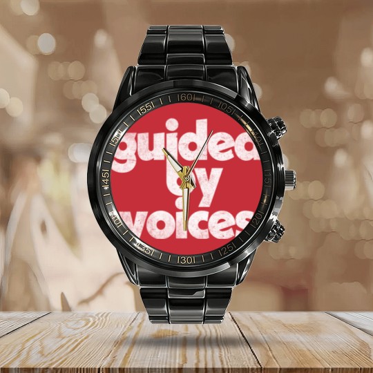 Discover Guided By Voices / Faded Style Retro Typography Design - Guided By Voices - Calendar Steel Band Watch