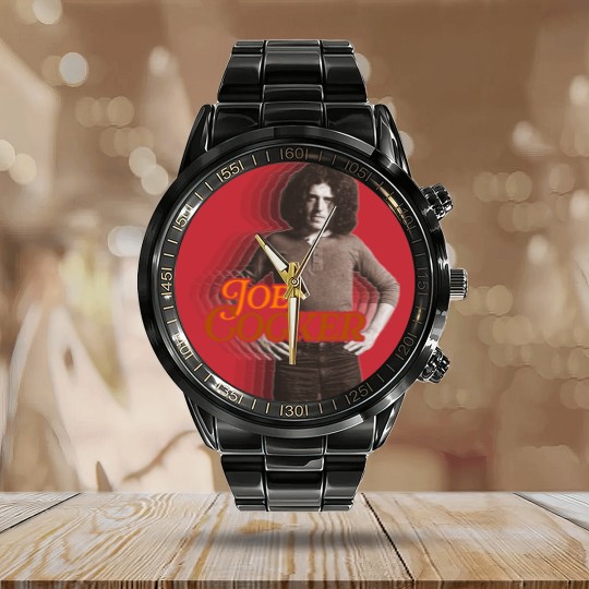 Discover Retro Joe Cocker Fade Tribute - Joe Cocker - Calendar Steel Band Watch
