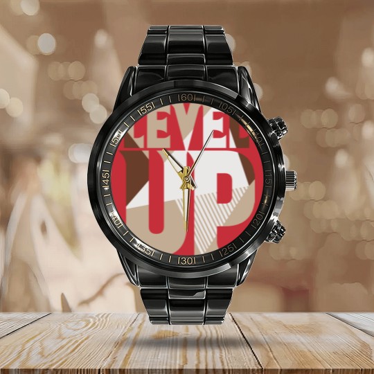 Discover Level Up Dunk High Light Chocolate Matching Sneaker Calendar Steel Band Watch