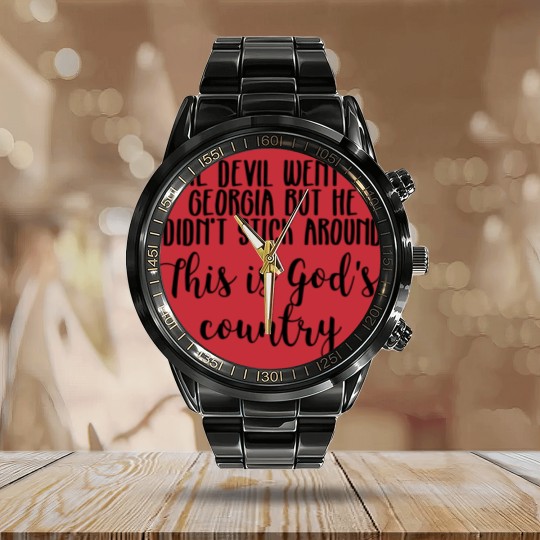 Discover This is God's country - Blake Shelton - Calendar Steel Band Watch