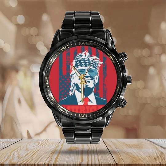 Discover Donald Trump Calendar Steel Band Watch Murica 4th of July Patriotic American Party USA Calendar Steel Band Watch