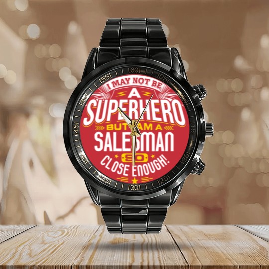 Discover Salesman Idea Professional Superhero Salesmen Calendar Steel Band Watch
