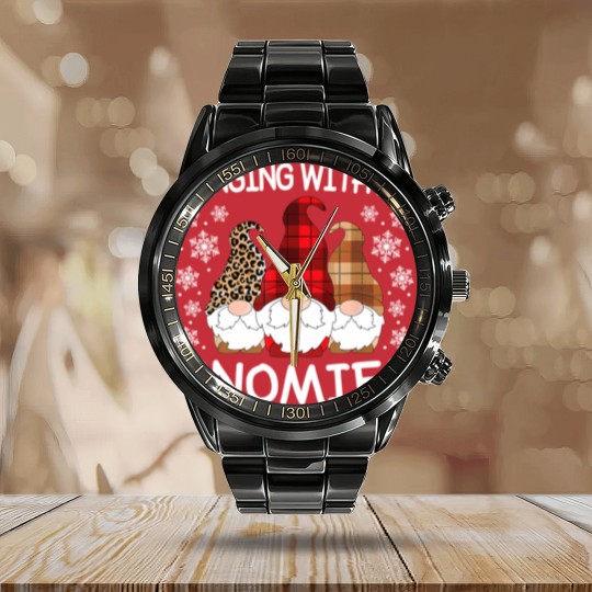 Discover Hanging With My Gnomies  Calendar Steel Band Watch