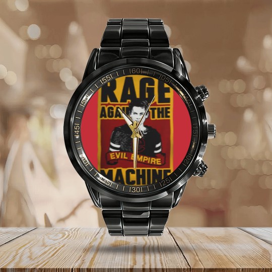 Discover Hot Topic Rage Against Evil Empire Poster Calendar Steel Band Watch