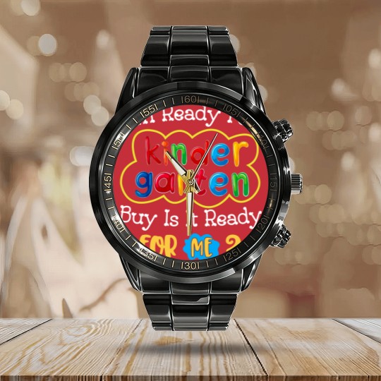 Discover Kids First Day Of Kindergarten Funny Back To School Calendar Steel Band Watch