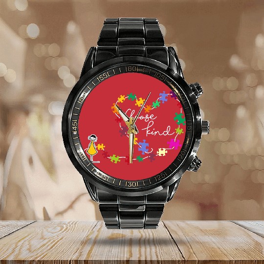 Discover Choose Kind Calendar Steel Band Watch