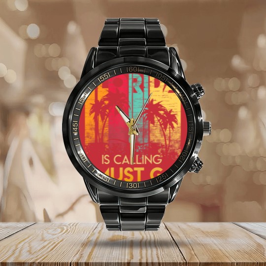 Discover Florida Strong Men's Calendar Steel Band Watch Florida Is Calling I Must Go