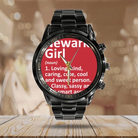 Discover Newark New Jersey Calendar Steel Band Watch