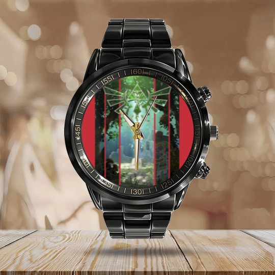 Discover Nintendo Zelda The Master Sword Lost Woods Artwork Calendar Steel Band Watch