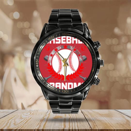 Discover Baseball Grandma Baseball Lover Calendar Steel Band Watch