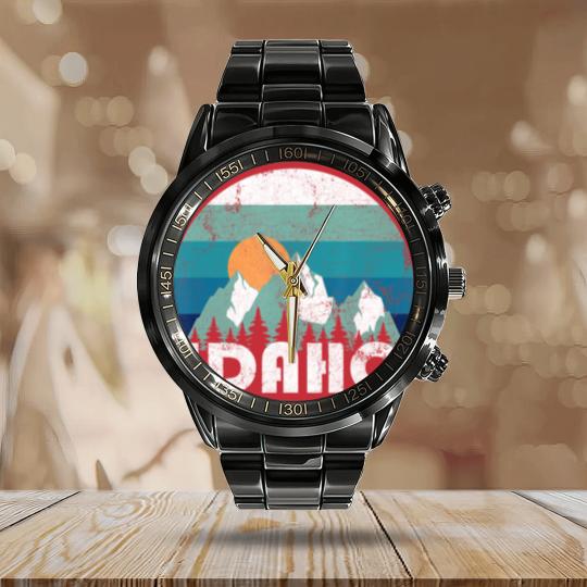 Discover Idaho State Retro Vintage Calendar Steel Band Watch