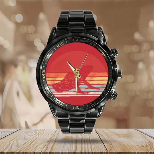 Discover Vintage Retro Poison Dart Frog Calendar Steel Band Watch