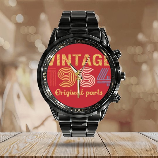 Discover 57th Birthday Calendar Steel Band Watch for Men - Retro Birthday - 1964 Original Parts