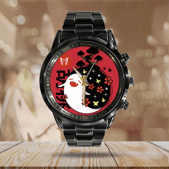 Discover Hu Tao Ghost - Genshin Impact - Calendar Steel Band Watch