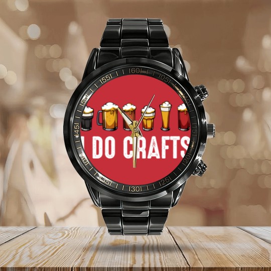 Discover I Do Crafts Home Brewing Craft Beer Drinker Homebrewing Calendar Steel Band Watch