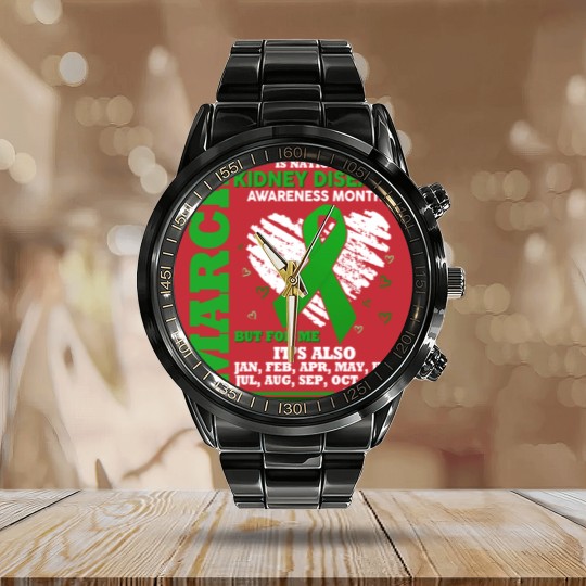 Discover March Is National Kidney Disease Awareness Month Calendar Steel Band Watch
