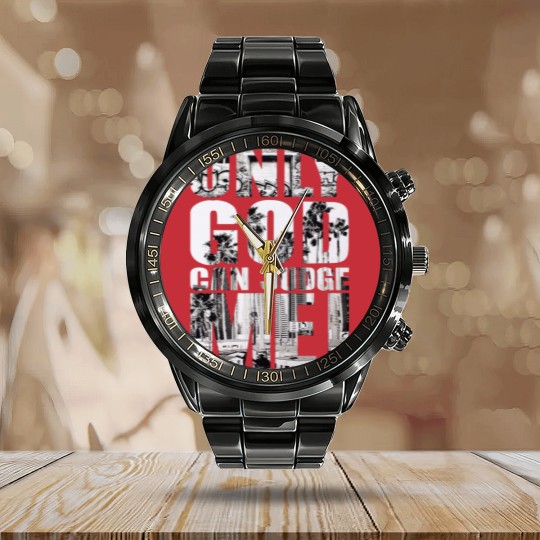 Discover Only God Can Judge Me Calendar Steel Band Watch