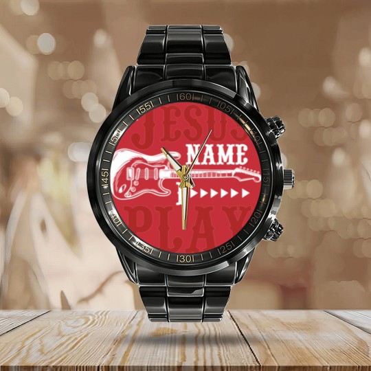 Discover In Jesus Name I Play Guitar Christian Guitar Player Calendar Steel Band Watch