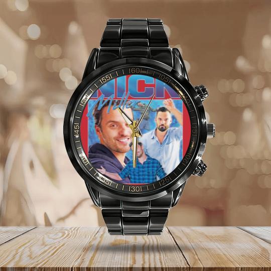 Discover Nick Miller Homage Calendar Steel Band Watch Calendar Steel Band Watch Top Funny TV Icon Gift Men's Women's Girl