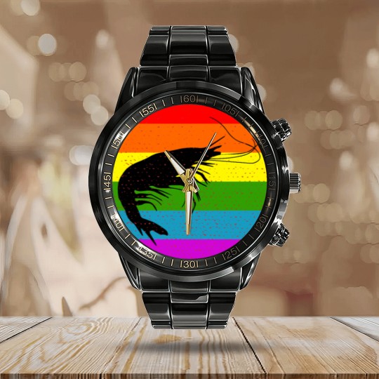 Discover Rainbow Shrimp Calendar Steel Band Watch