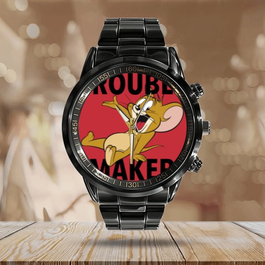 Discover Tom And Jerry Calendar Steel Band Watch Trouble Maker Portrait