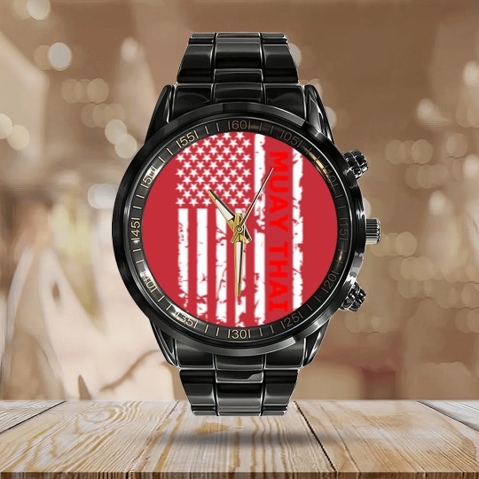 Discover Muay Thai Calendar Steel Band Watch