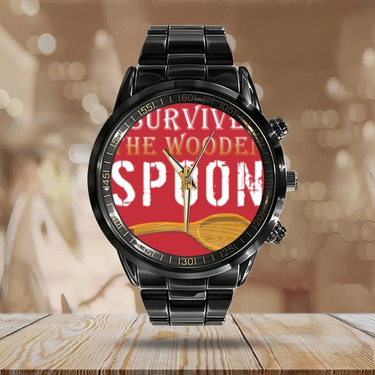 Discover Survivor Calendar Steel Band Watch I Survived The Wooden Spoon