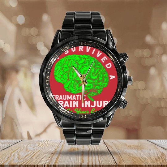 Discover Traumatic Brain Injury People With Brain Injury Calendar Steel Band Watch
