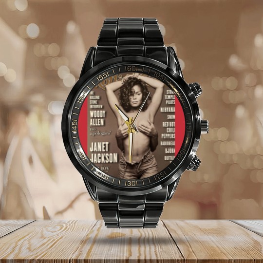 Discover Janet Jackson Calendar Steel Band Watch