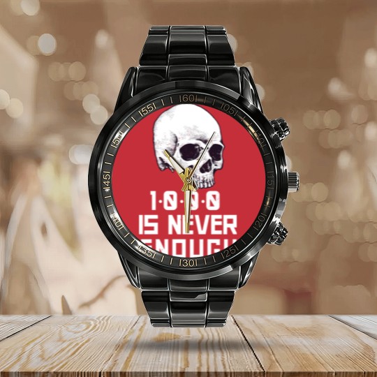 Discover 1000 Is Never Enough Recovery Alcoholic - Alcoholics Anonymous - Calendar Steel Band Watch