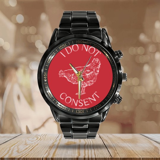Discover I Do Not Consent to Being Eaten - Vegan - Calendar Steel Band Watch