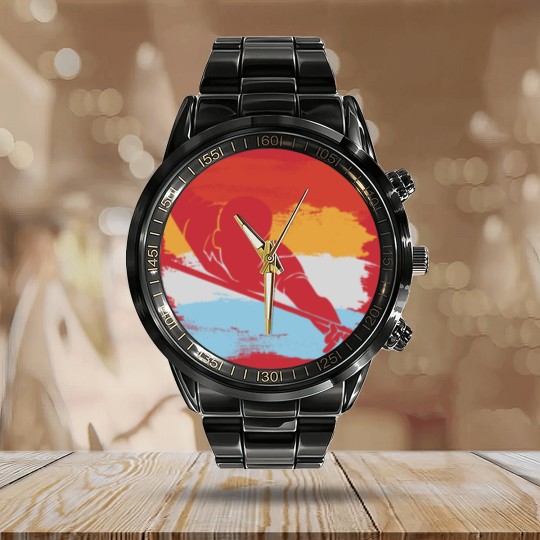 Discover Billiard Cue Sports Pool Billiards 8 Ball Snooker Calendar Steel Band Watch