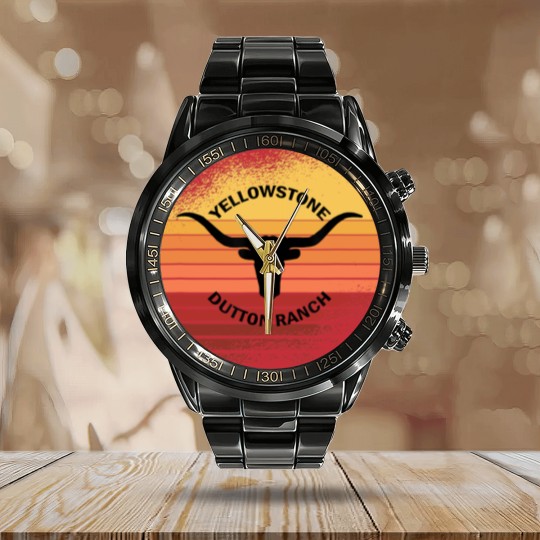 Discover Vintage YStone Ranch Calendar Steel Band Watch