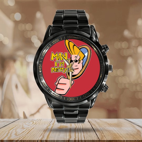 Discover Johnny Bravo™ "Man, I'm Pretty." Quote Essential Calendar Steel Band Watch