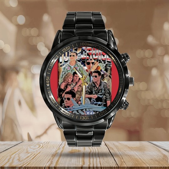 Discover Tom Cruise Calendar Steel Band Watch Action Movie Fans Graphic Calendar Steel Band Watch Homage Calendar Steel Band Watch American Actor Classic 90s Retro Vintage Gift