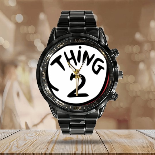 Discover THING 2 - Thing 2 - Calendar Steel Band Watch