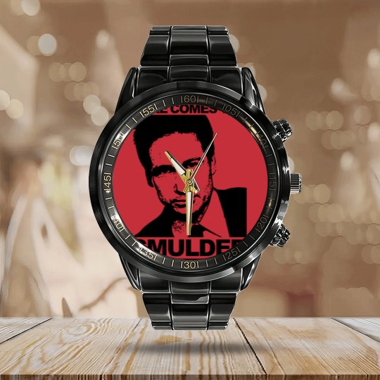 Discover Here Comes the sMulder - X-Files Returns in 2016! - David Duchovny - Calendar Steel Band Watch