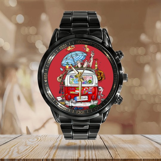 Discover Hippie van Calendar Steel Band Watch