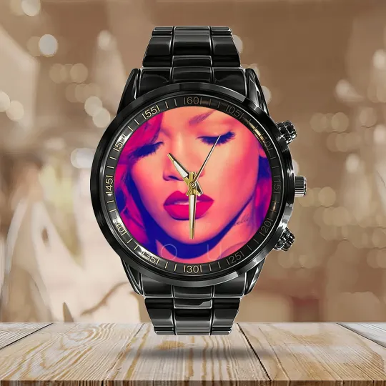 Discover Rihanna Singer Calendar Steel Band Watch