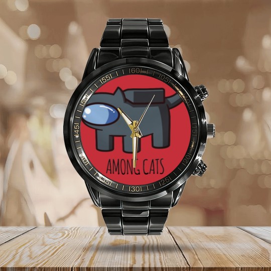 Discover Among Us black cat - Among Us - Calendar Steel Band Watch