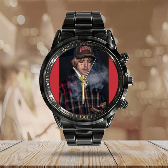 Discover Lil Peep Smoke Calendar Steel Band Watch
