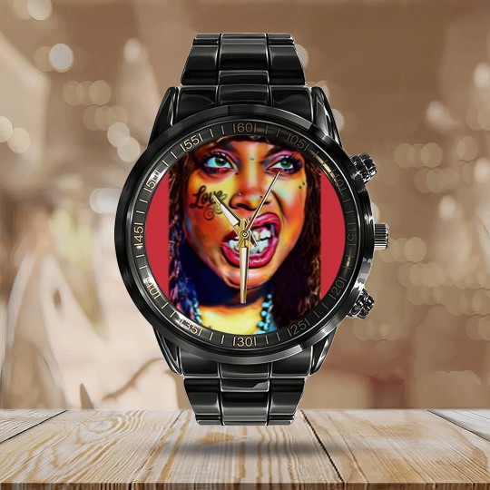 Discover Badu - Erykah Badu - Calendar Steel Band Watch