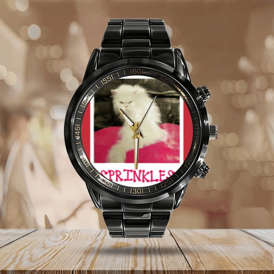 Discover Sprinkles the Cat - The Office - Calendar Steel Band Watch