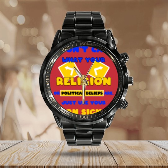 Discover Turn signal use road traffic idiots stupid Calendar Steel Band Watch