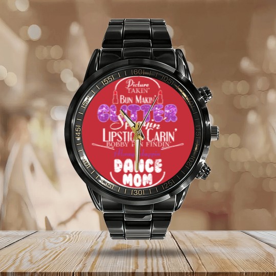 Discover Glitter Sprayin Dance Mom Calendar Steel Band Watch