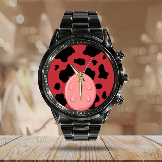 Discover Cow Utters Costume Calendar Steel Band Watch Funny Cute Halloween