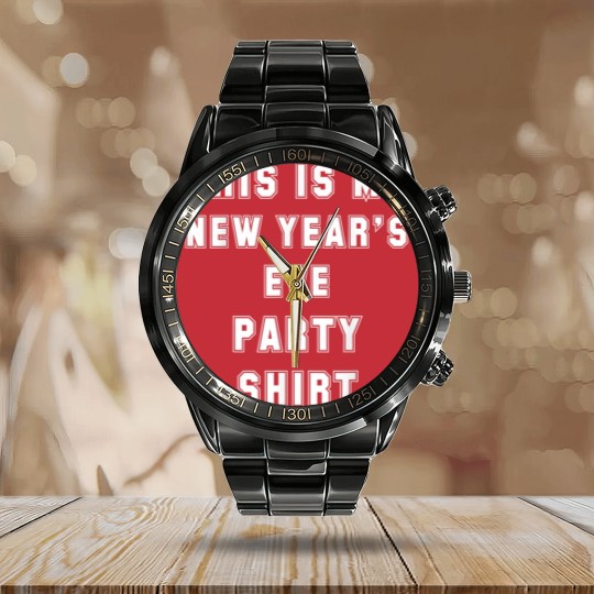 Discover This is My New Year's Eve Party Calendar Steel Band Watch