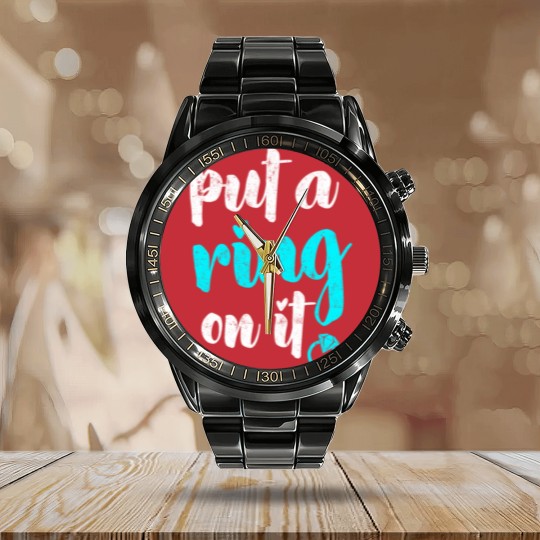Discover Put a ring on it Calendar Steel Band Watch