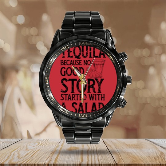 Discover Tequila instead of salad story - Tequila - Calendar Steel Band Watch
