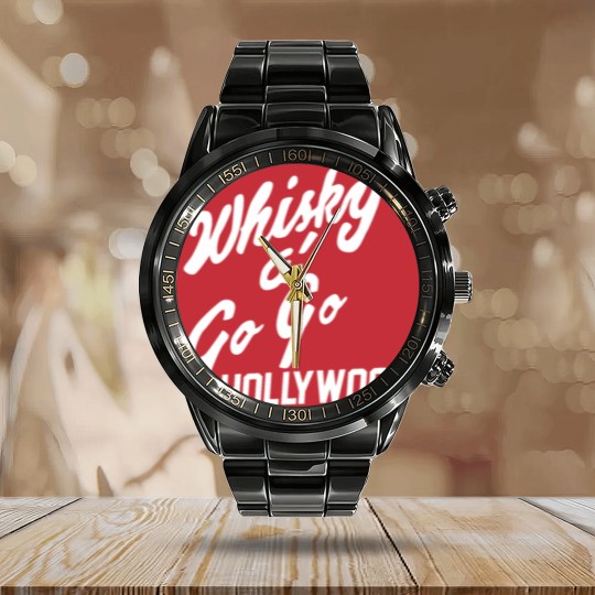Discover Whiskey A Go Go Calendar Steel Band Watch | Vintage Hollywood Calendar Steel Band Watch Calendar Steel Band Watch